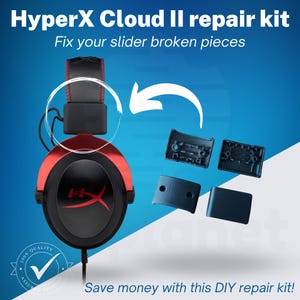 HyperX Cloud II Hinge Repair kit Fix Your Slider Broken Pieces Slider Cover Replacement Repair Kit Headset Repair Parts Left and Right