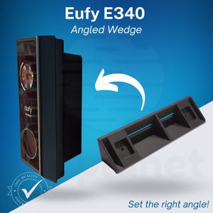 Eufy E340 Wedge Angled Support Base Bracket 45 or 60 Degrees Outdoor UV Resistant Doorbell Angled Mount Security and Perfect Viewing Angle