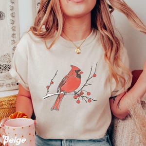 Red Cardinal Bird T-Shirt Unisex,Groovy Graphic Shirt,Retro Bird Shirt,90s Funny Cardinal Graphic Shirt,Gift Birdwatcher Nerd Shirt