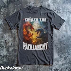 90s Feminism Dragon Fantasy T-Shirt Unisex,Smash The Patriarchy Dragon Epic Shirt,Funny 90s Graphic Band Shirt,Feminist Gift