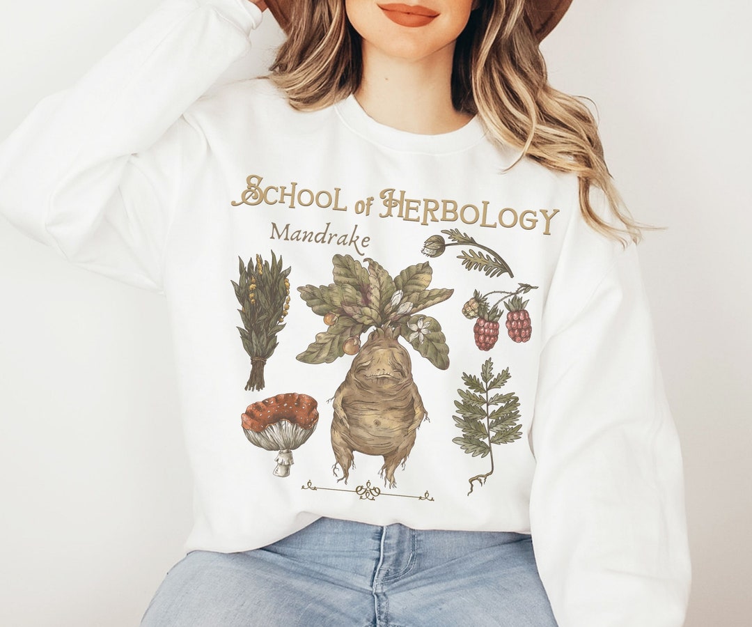 Magical Mandrake Herbalism Unisex Sweater, HP Magic Inspired Sweater