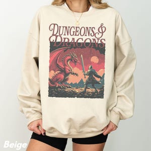 Maglione unisex DND retrò, divertente pullover girocollo D20 Dungeons and Dragons, felpa per fan di Dungeons Master, regalo per giocatori di carta e penna