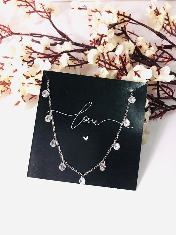 Sleek 18k White Gold + Diamond Pendant Set – Andaaz Jewelers