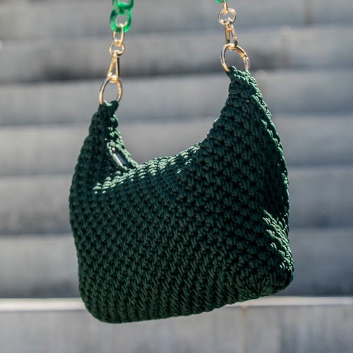 Crochet baguette shops bag