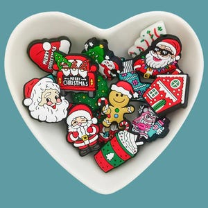 Assorted Christmas Silicone Focal Beads,Santa Claus beads,Bulk Silicone Beads Wholesale,Xmas Ornament DIY