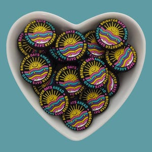 Brighter Days Ahead  Silicone Focal Bead,Mental Health Focal Beads,Bulk Silicone Beads, Silicone Beads DIY