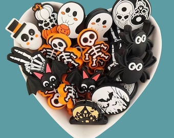 Perles focales en silicone pour Halloween, articles de bricolage
