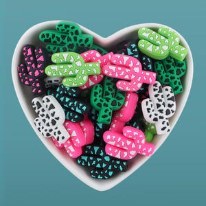 Perlina in silicone con stampa di mucca e cactus, perlina focale in silicone con cactus all'ingrosso, perlina in silicone all'ingrosso, perline in silicone fai da te