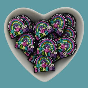 Happiness is being a GRANDMA Silicone Focal Beads,Mothers Day Focal  beads,Bulk Silicone Beads ,Silicone Beads DIY