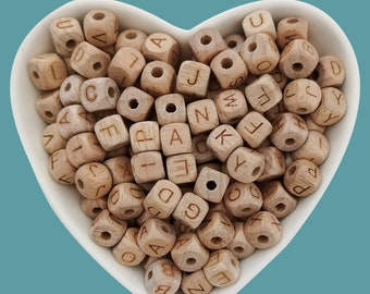 12mm Beech Wood Alphabet Beads,DIY Jewelry Supplies