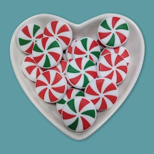 Peppermint Candy Silicone Bead: Christmas Ornament DIY Focal Bead