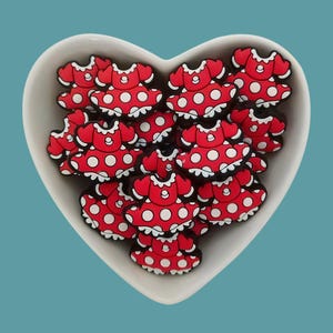 Polka Dot Dress Silicone Focal Beads: DIY Jewelry Making