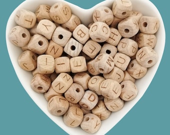10mm Beech Wood Alphabet Beads,DIY Jewelry Supplies