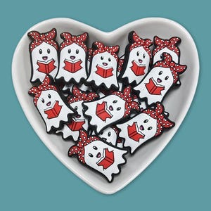 Girl Ghost Silicone Focal Bead,Halloween Silicone Focal beads,Bulk Spooky Silicone Beads Wholesale,Silicone Beads DIY