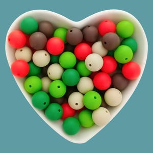 15mm,12mm ,9mm Round Silicone Bead, 5 color mix Silicone Beads ,Silicone  Beads Loose Mixed,Silicone Bead Wholesale