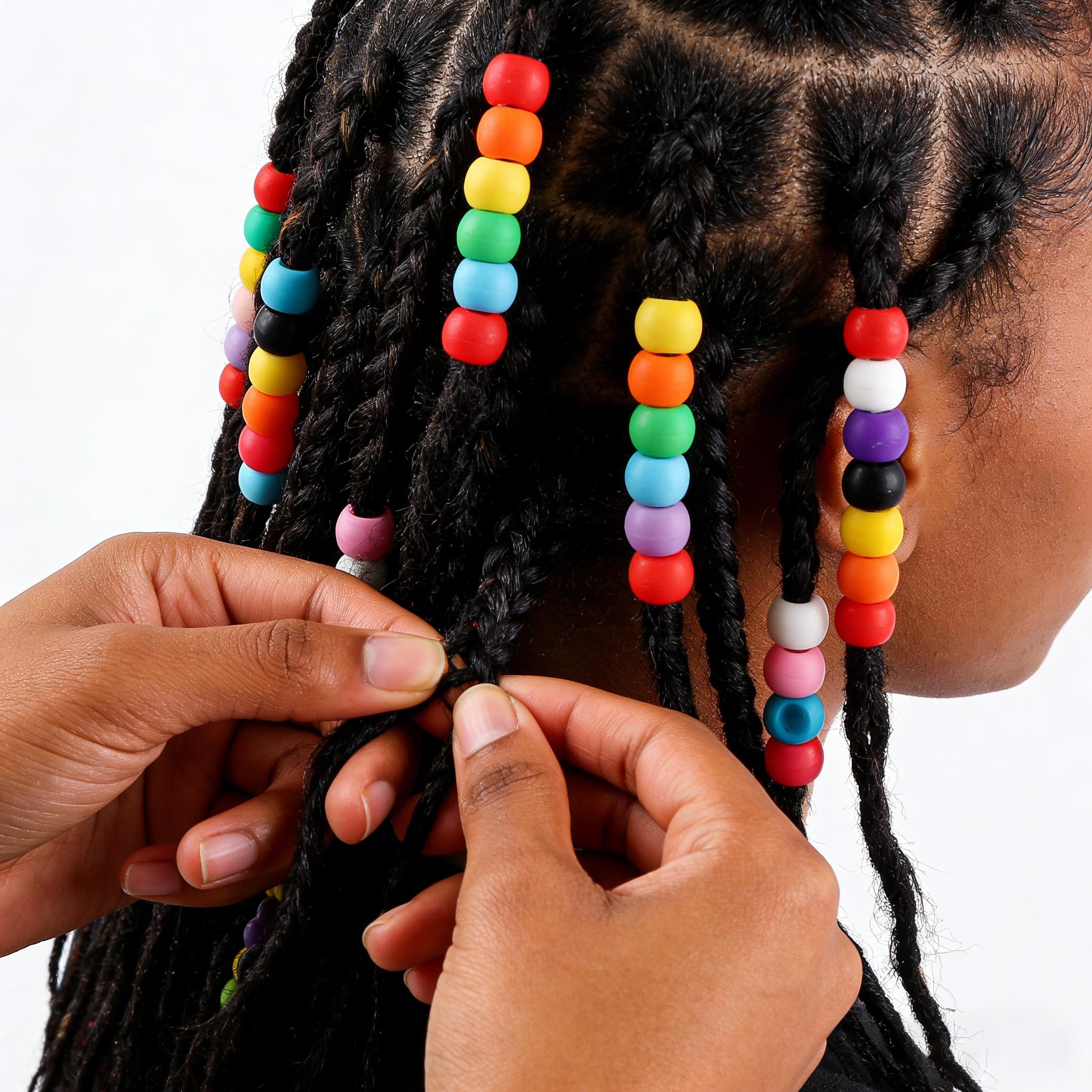 Positioning Bead Silicone Hair Braiding Pony Beads, Large Hole Positioning Bead , DIY ...