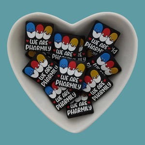 Pharmacist Silicone Focal Beads, &quot;We Are Pharmily&#39;&quot; Bead,DIY Craft Supplies