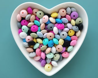 12mm lentil Silicone Beads,Bulk Silicone Bead,Silicone Bead DIY