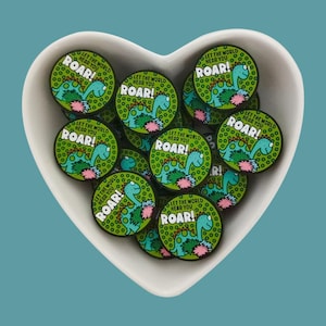 Let the world hear you ROAR Silicone  Focal Beads,Cute Dinosaur Silicone Beads,For Necklace Bracelet Lanyard Pens Making