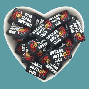 Horror Movie Club Silicone Focal Bead,Bulk Halloween Beads,DIY Craft Supply