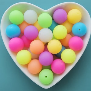 Silicone Luminous Bead,Glow Silicone Bead,19mm Round Silicone Bead,Luminous Silicone Bead