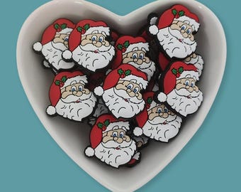 Focale vintage en silicone pour père Noël, décoration de Noël, stylos à monter soi-même, porte-clés, collier, bracelet, fabrication de lanières