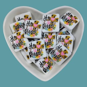 He is Risen Silicone Focal Beads, Religious Silicone Beads, Bulk Silicone Beads ,Silicone Beads DIY