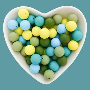 15mm,12mm ,9mm Round Silicone Bead, 5 color mix Silicone Beads ,Silicone  Beads Loose Mixed,Silicone Bead Wholesale