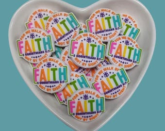 Christian Beads,Faith Bible Verse Silicone Focal Bead,For Jewelry Making Jewelery Beads Charms 