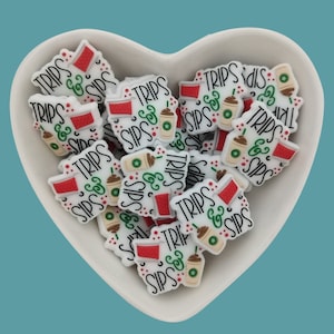 Trips & Sips Silicone Focal Bead,DIY Craft Charm