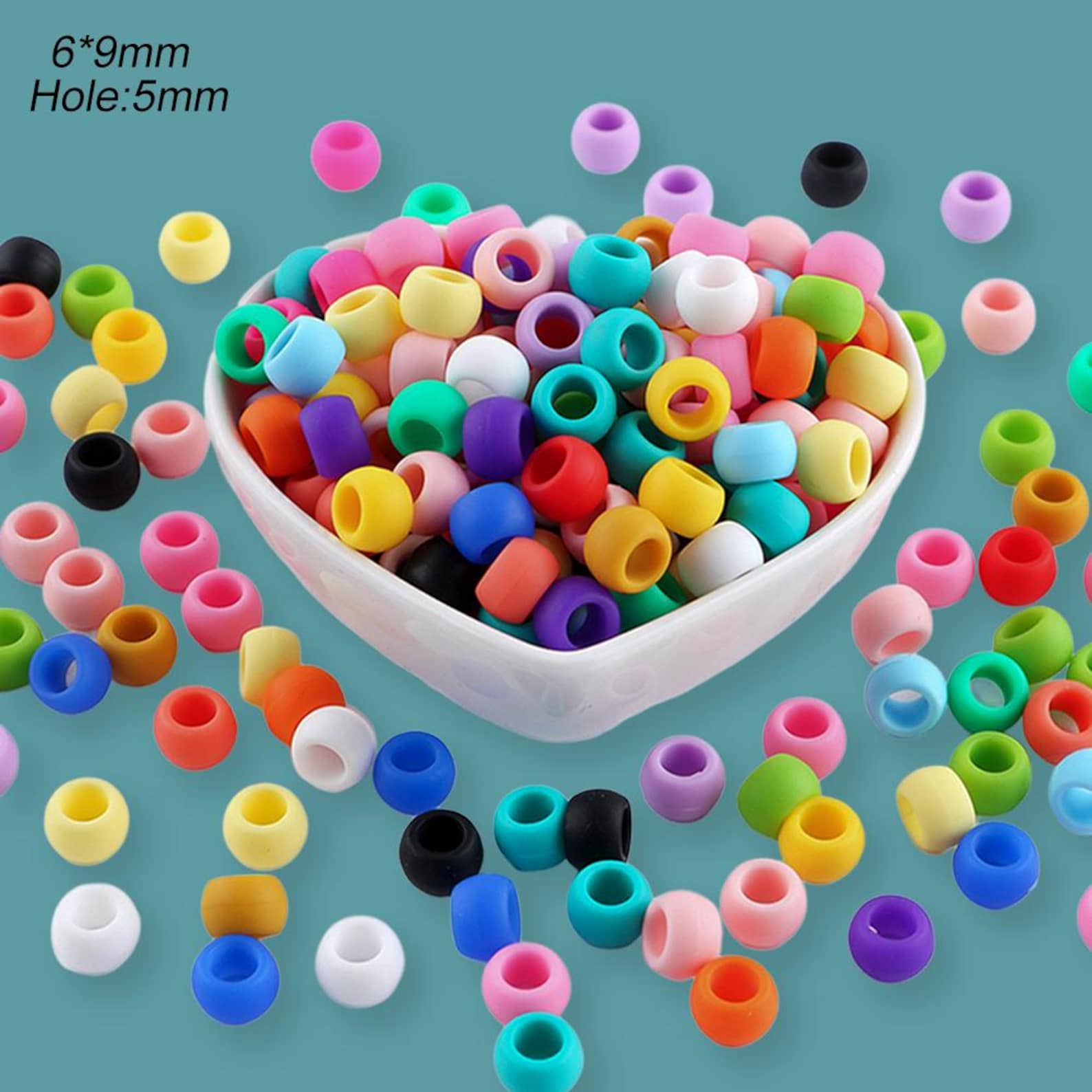 Positioning Bead Silicone Hair Braiding Pony Beads, Large Hole Positioning Bead , DIY ...