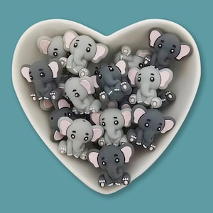 3D Eephant Silicone Focal Beads ,3D Animal Silicone Focal  Beads,Silicone Beads DIY, For Necklace Bracelet Lanyard pens Making