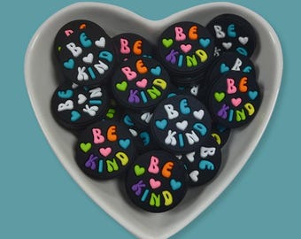 Contas de silicone focais Be Kind, para fazer joias, contas de joias e pingentes