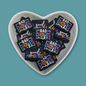 Double Sided Silicone Beads,Bad Choices Make Good Memories Focal  Beads,  Snarky Silicone Beads Wholesale,Silicone Beads DIY