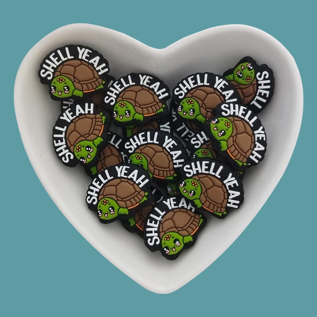 Turtle Silicone Focal Beads, 'shell Yeah' Funny Bead,for Jewelry Making ...