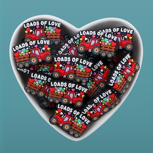 Loads Of Love Tractor Silicone Focal Bead, Valentine&#39;s Day Silicone Focal Bead,Bulk Silicone Beads ,Silicone Beads Wholesale