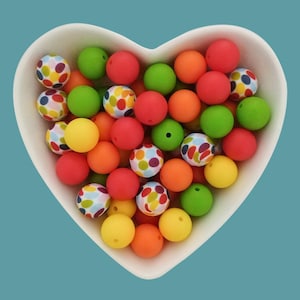 Assorted Easter 15mm Silicone Beads, Silicone Beads Loose Mixed ,Bulk Silicone Bead,Silicone Bead Wholesale