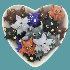 3D Bat Silicone Focal Beads, Halloween DIY Craft Supplies