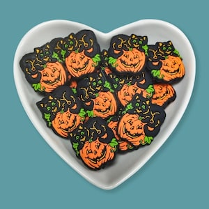Halloween Black Cat Pumpkin Silicone Focal Bead,For Jewelry Making Jewelery Beads Charms 