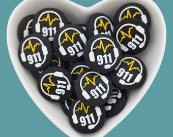 911 Silicone Focal Bead,Emergency Operator Silicone  Bead ,Dispatcher Silicone  Beads, Bulk Silicone Bead ,Silicone Bead Wholesale