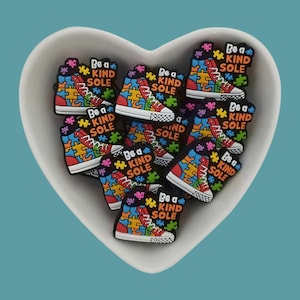 Perline focali in silicone per puzzle sull&#39;autismo, perline focali Be a Kind Sole, perline per la consapevolezza dell&#39;autismo per penne, ciondoli per tazze, portachiavi ecc.