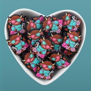 Highland Cow Silicone Focal Beads,For Jewelry Making