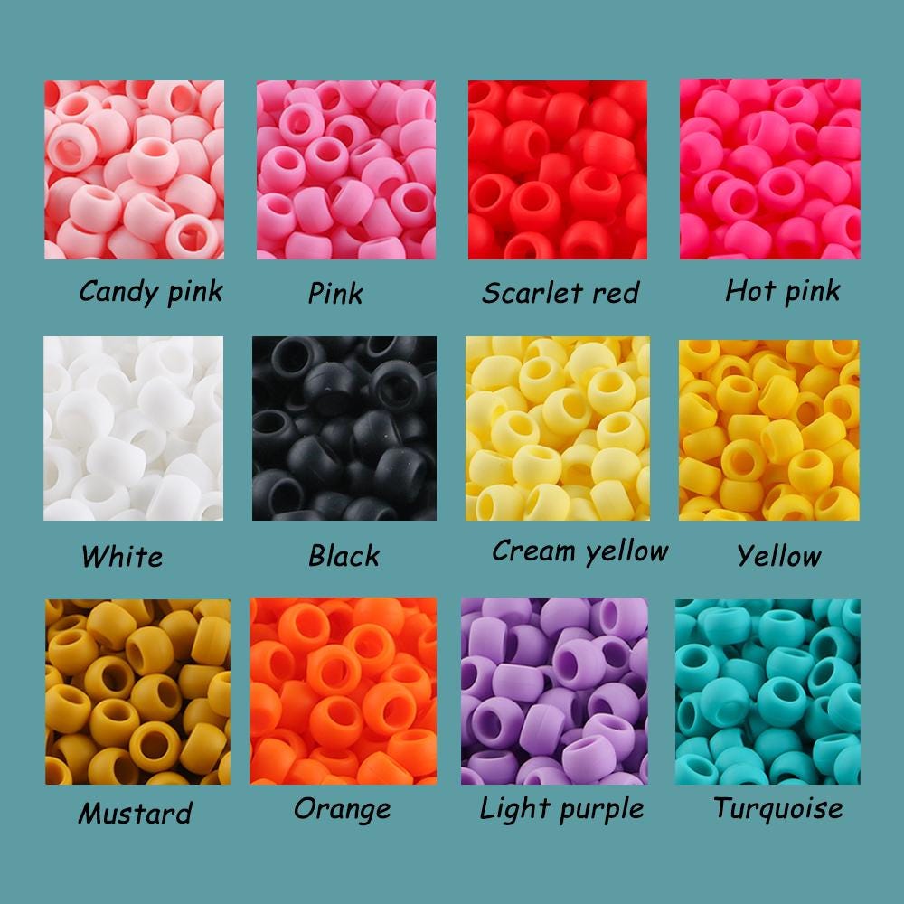 Positioning Bead Silicone Hair Braiding Pony Beads, Large Hole Positioning Bead , DIY ...