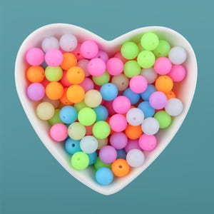 Silicone Luminous Bead,Glow Silicone Bead,12mm Round Silicone Bead,Luminous Silicone Bead