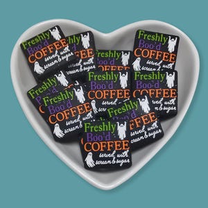 Spooky Coffee Silicone Focal Bead, Halloween DIY Jewelry Making