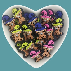 Highland Cow Wizard Hat Silicone Focal Beads,DIY Craft Supplies