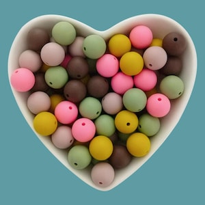 15mm,12mm ,9mm Round Silicone Bead, 5 color mix Silicone Beads ,Silicone  Beads Loose Mixed,Silicone Bead Wholesale