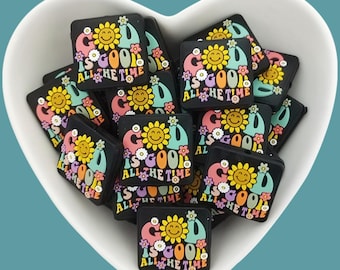 God Is Good Silicone Beads, Christian DIY Craft Supplies