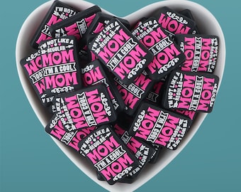 Mom Silicone Focal Beads, DIY Jewelry Supplies