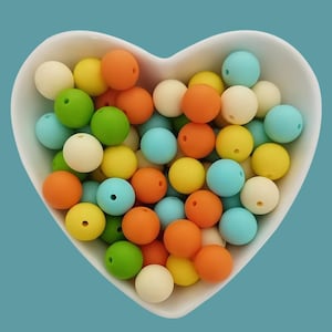 15mm,12mm ,9mm Round Silicone Bead, 5 color mix Silicone Beads ,Silicone  Beads Loose Mixed,Silicone Bead Wholesale